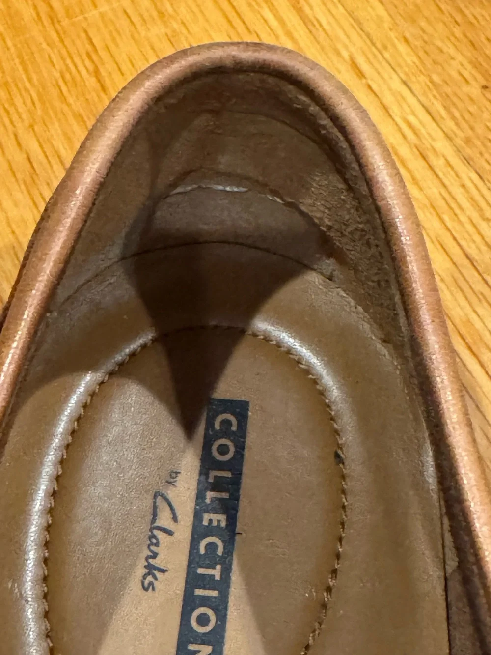 Clarkes Men’s Brown/Tan Leather Slip-On Loafers Mocs Driver Style 9.5M